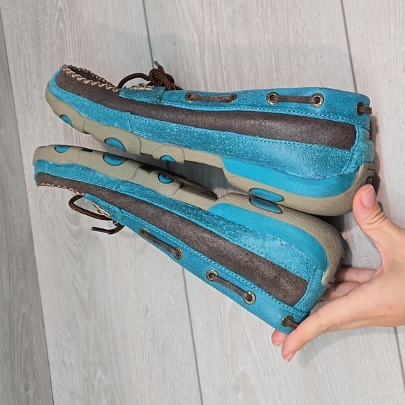 Twisted X Womens Leather Driving Moc Loafer boots shoes sz 9M - Picture 8 of 11